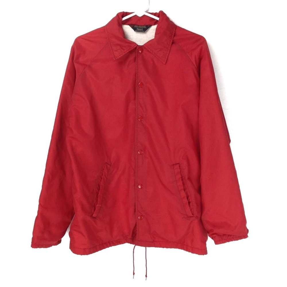 Vintage Red Sears Windbreaker - Picture 1 of 7